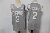 Clippers 2 Kawhi Leonard Gray 2021 Earned Edition Nike Swingman Jersey,baseball caps,new era cap wholesale,wholesale hats